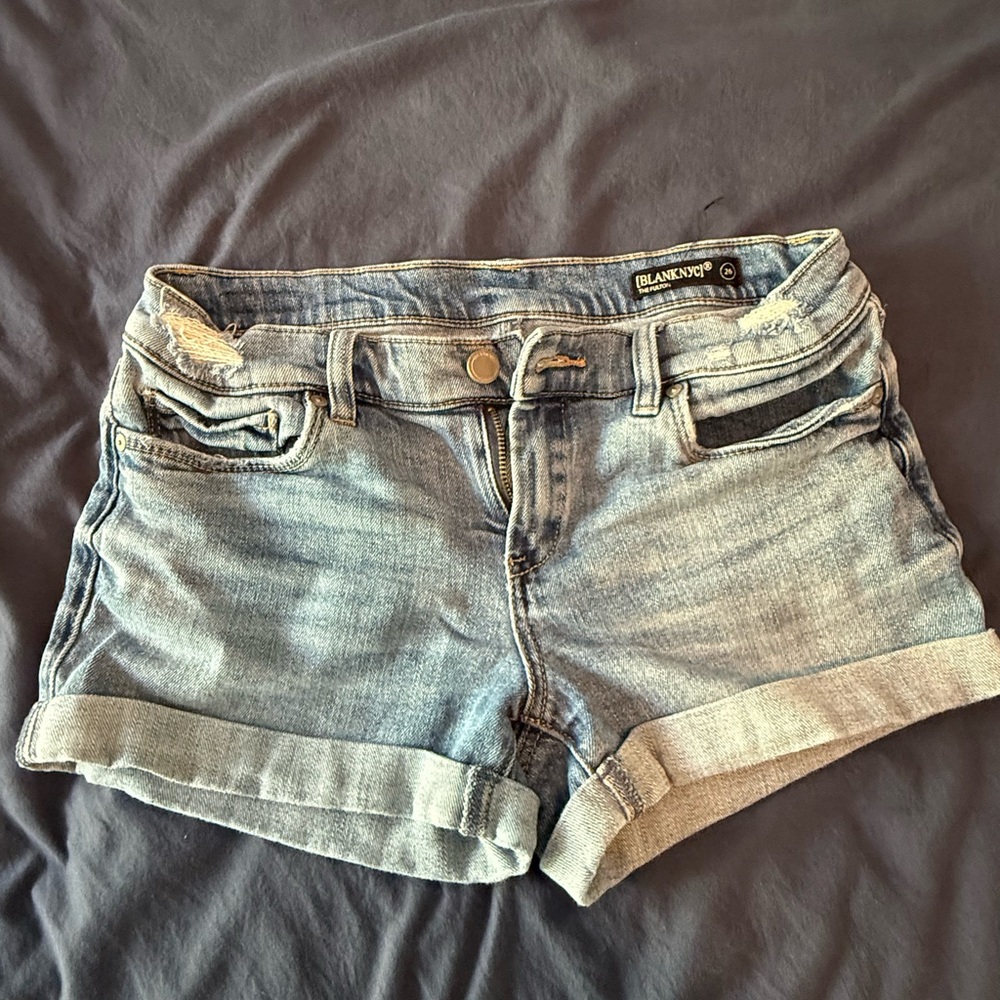 Blank NYC Women's Blue Denim Shorts
